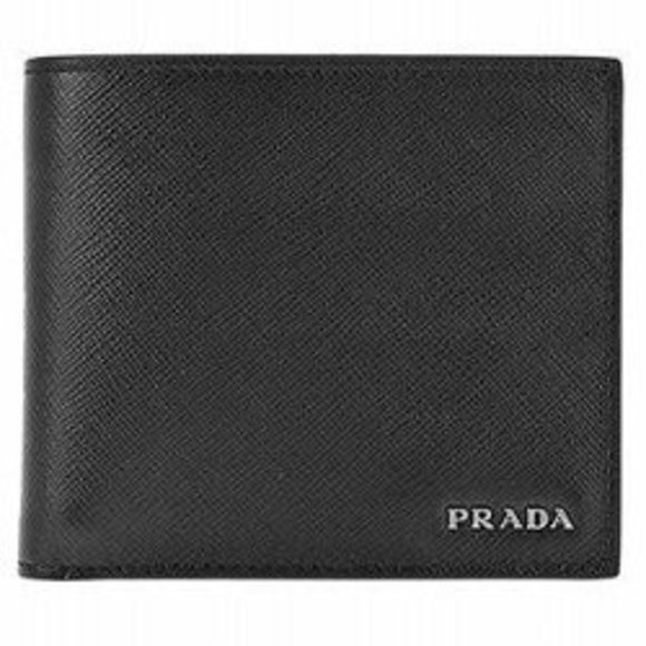 Prada BICOLORE NER BALTICO Bifold Wallet - Picture 1 of 3